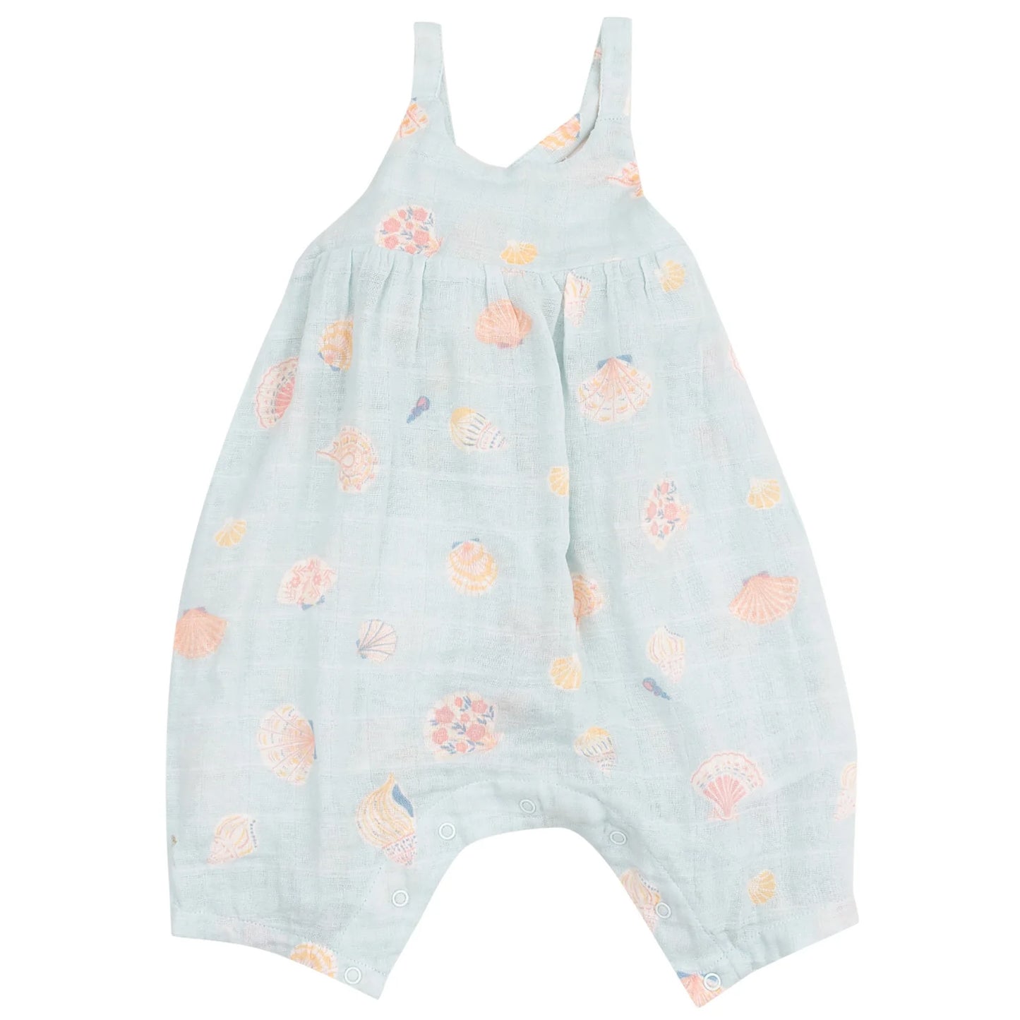 Pretty Shells Tie-Back Baby Romper