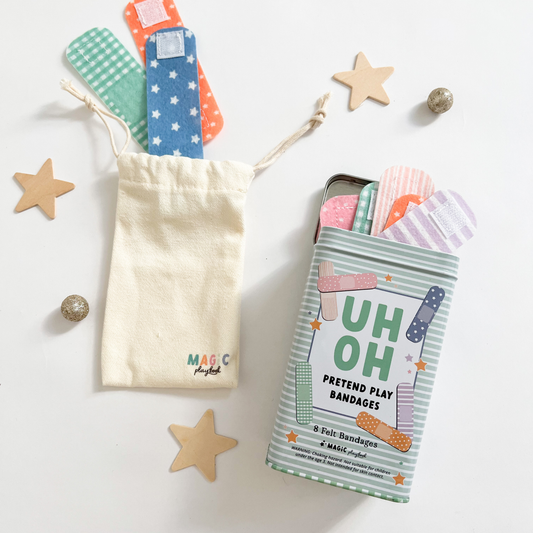 Pretend Play Felt Bandages & Bandaid Tin