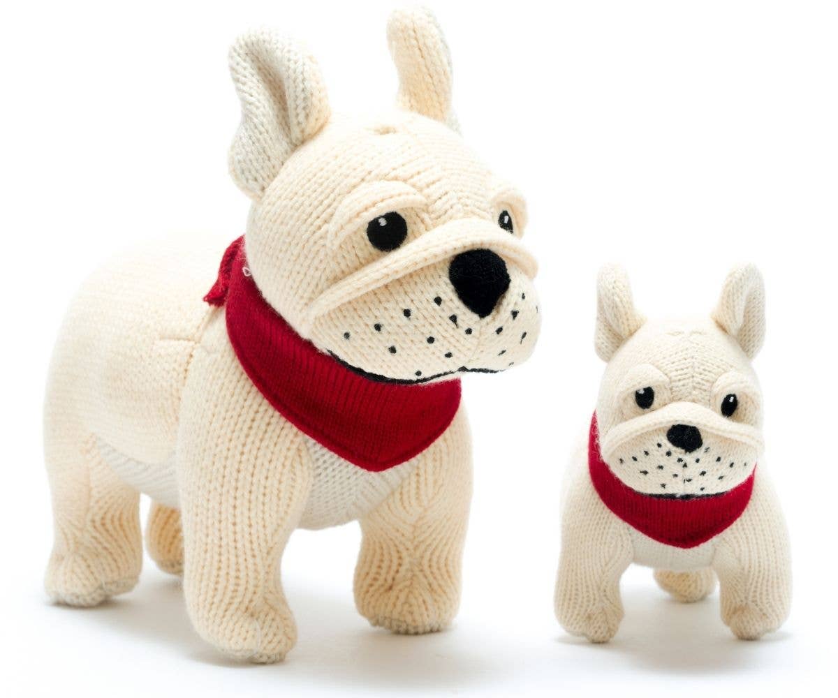 Knit French Bulldog Rattle