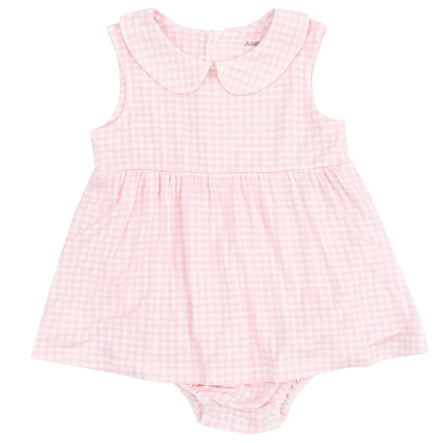 Mini Gingham Pink Bubble With Skirt
