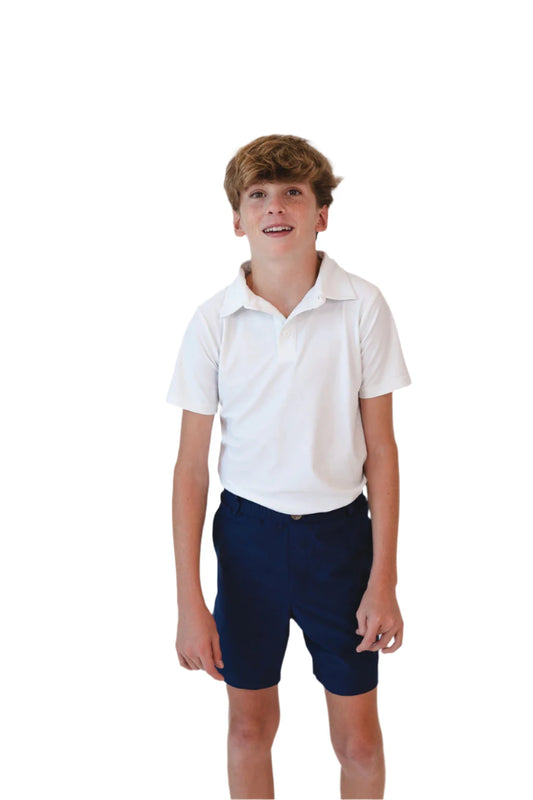 Tennis White Performance Polo