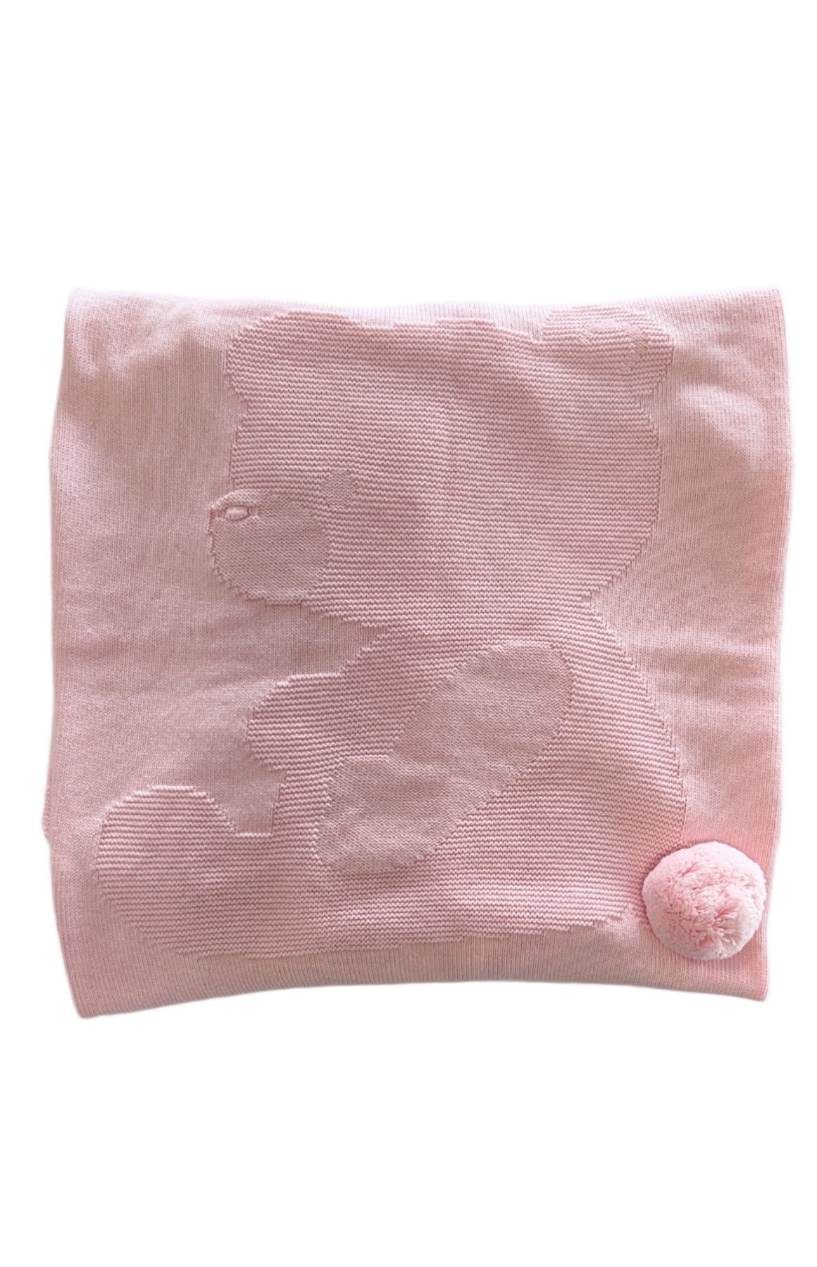 Baby Teddy Bear Knit Blanket