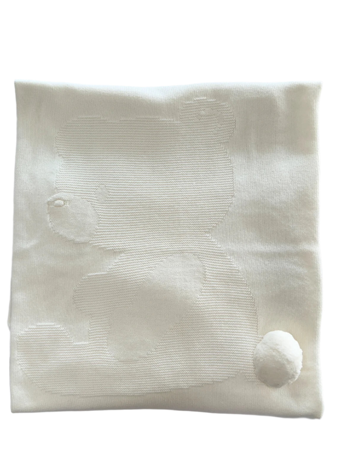 Baby Teddy Bear Knit Blanket