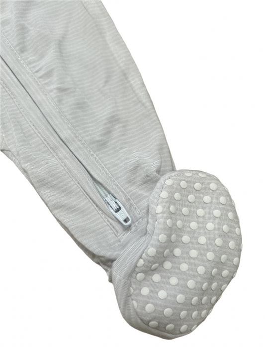 Gray Striped 2-Way Footie
