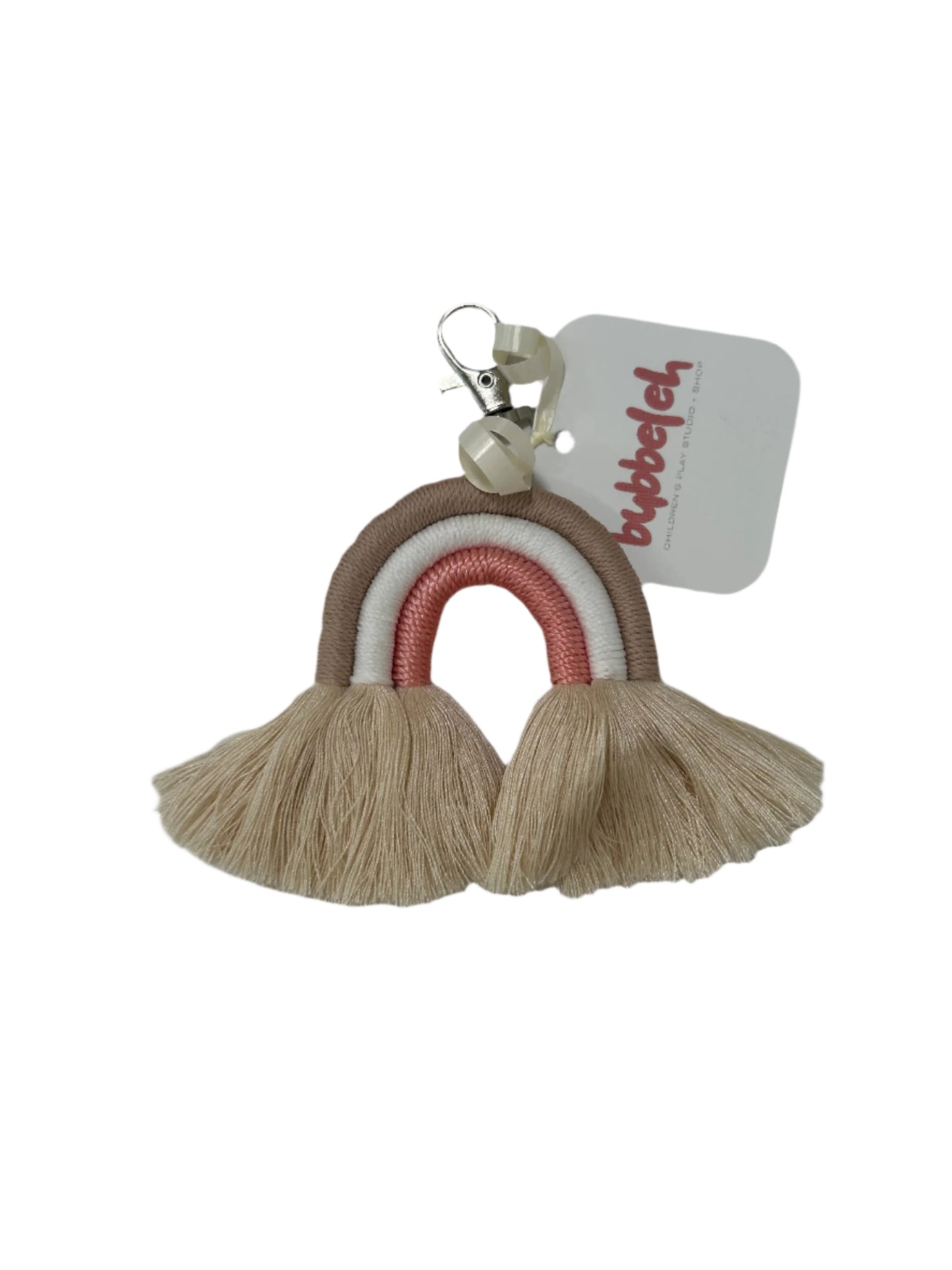 Woven Rainbow Tassel Keychain