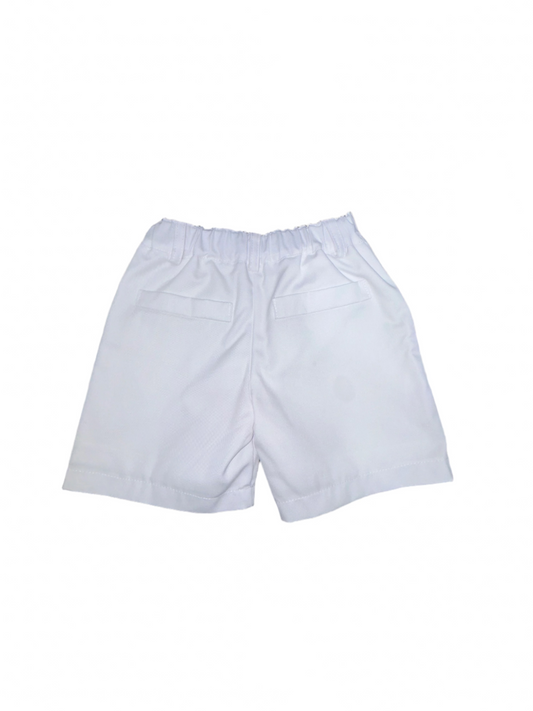 White Dressy Bermuda Boy Shorts