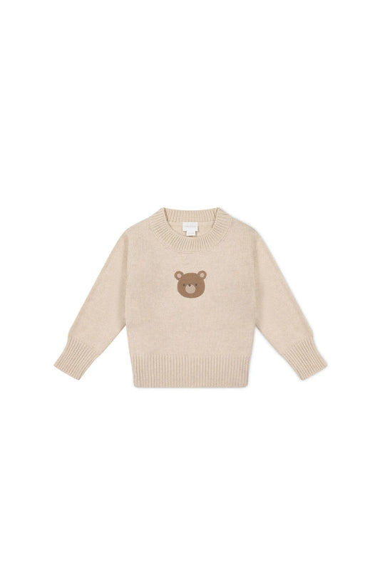 Bobbie Bear Oatmeal Sweater