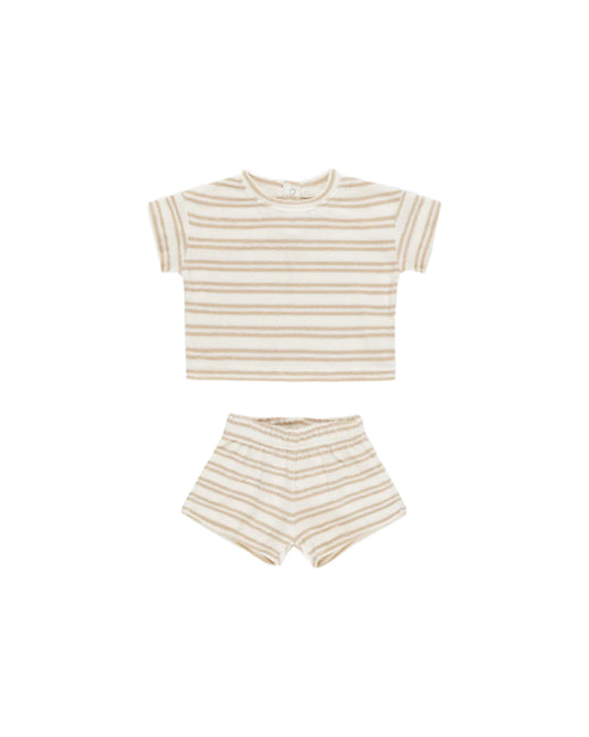 Oat Stripe Terry Set