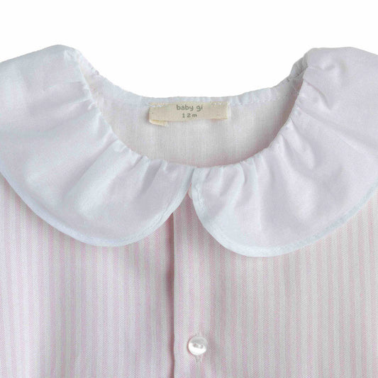 Pinstripe Pink Frill Dress