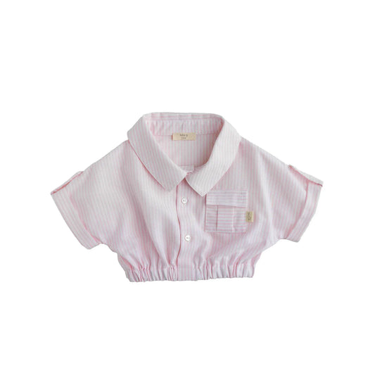Baby Pink Striped Two-Piece Set
