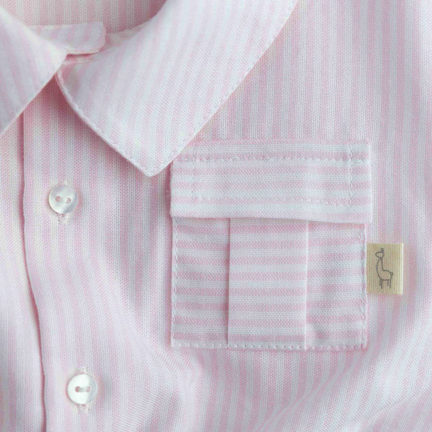 Baby Pink Striped Two-Piece Set