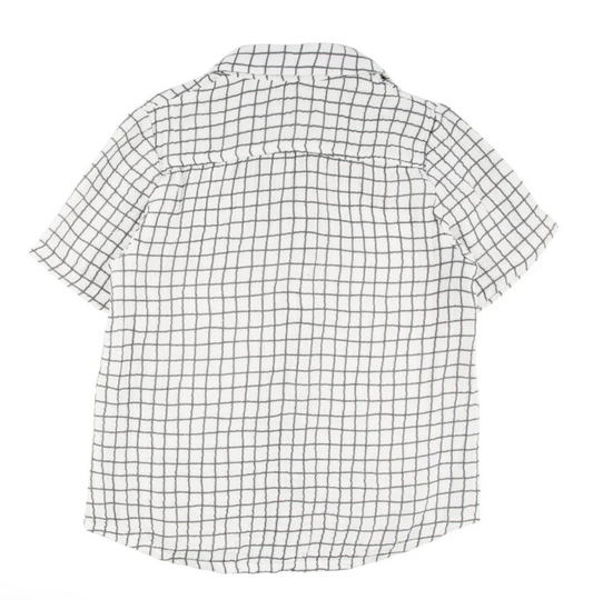 JERRY SHORT SLEEVE BUTTON UP BADMINTON GRID