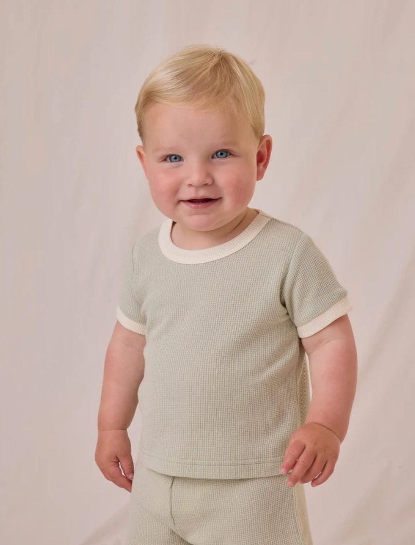 Mint Waffle Shortie Set