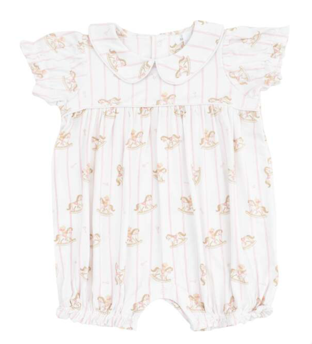 Pink Vintage Rocking Horse Romper