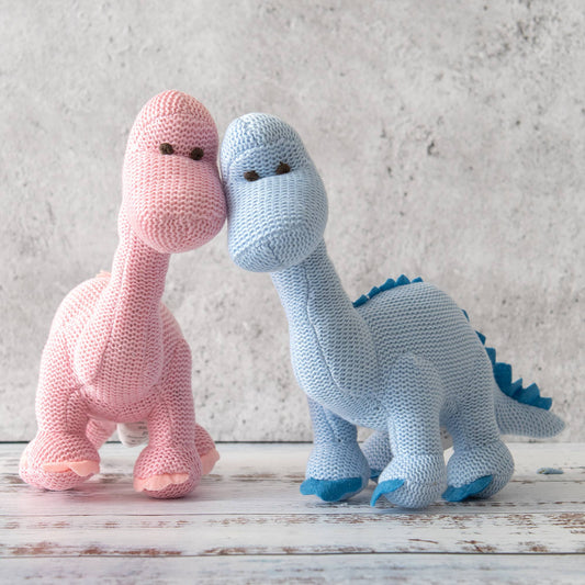 Knit Dinosaur Baby Rattle