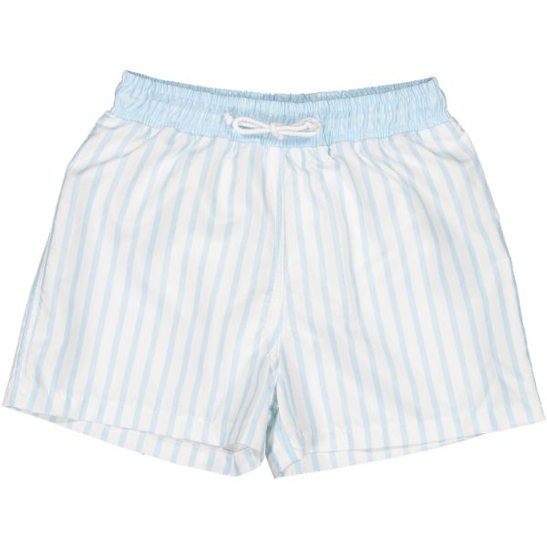 Blue Striped Swim Trunks