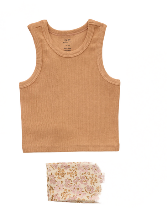 Ribbed Tank Set Pink, Grapefruit