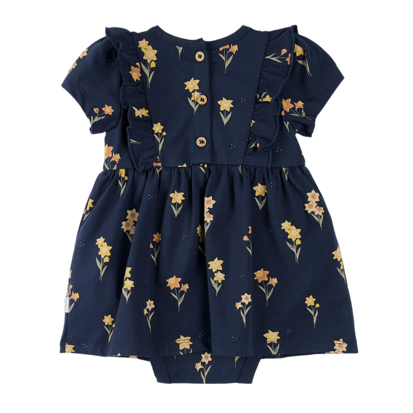 Daffodils on Navy Bodysuit Dress