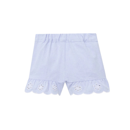 Blue Flower Stitched Skort