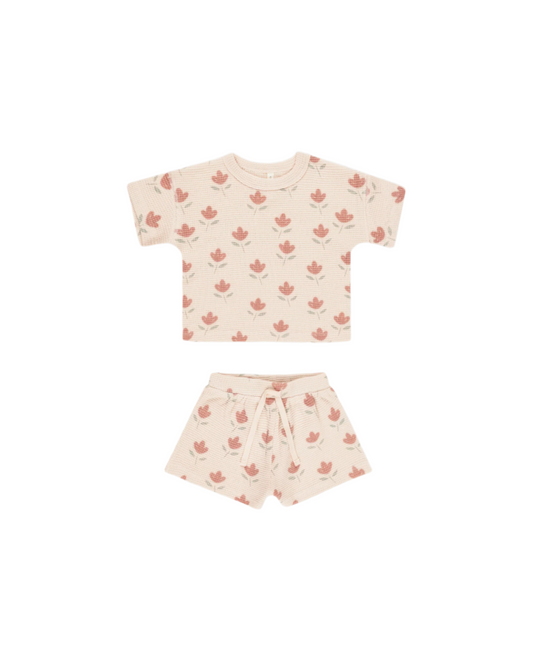 Tulips Waffle Set Tee + Short