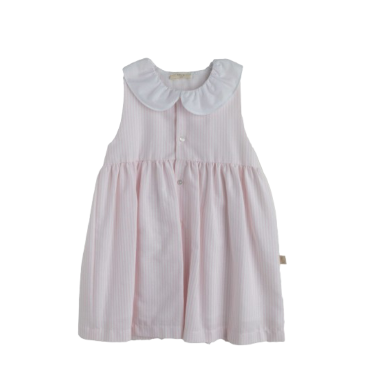 Pinstripe Pink Frill Dress