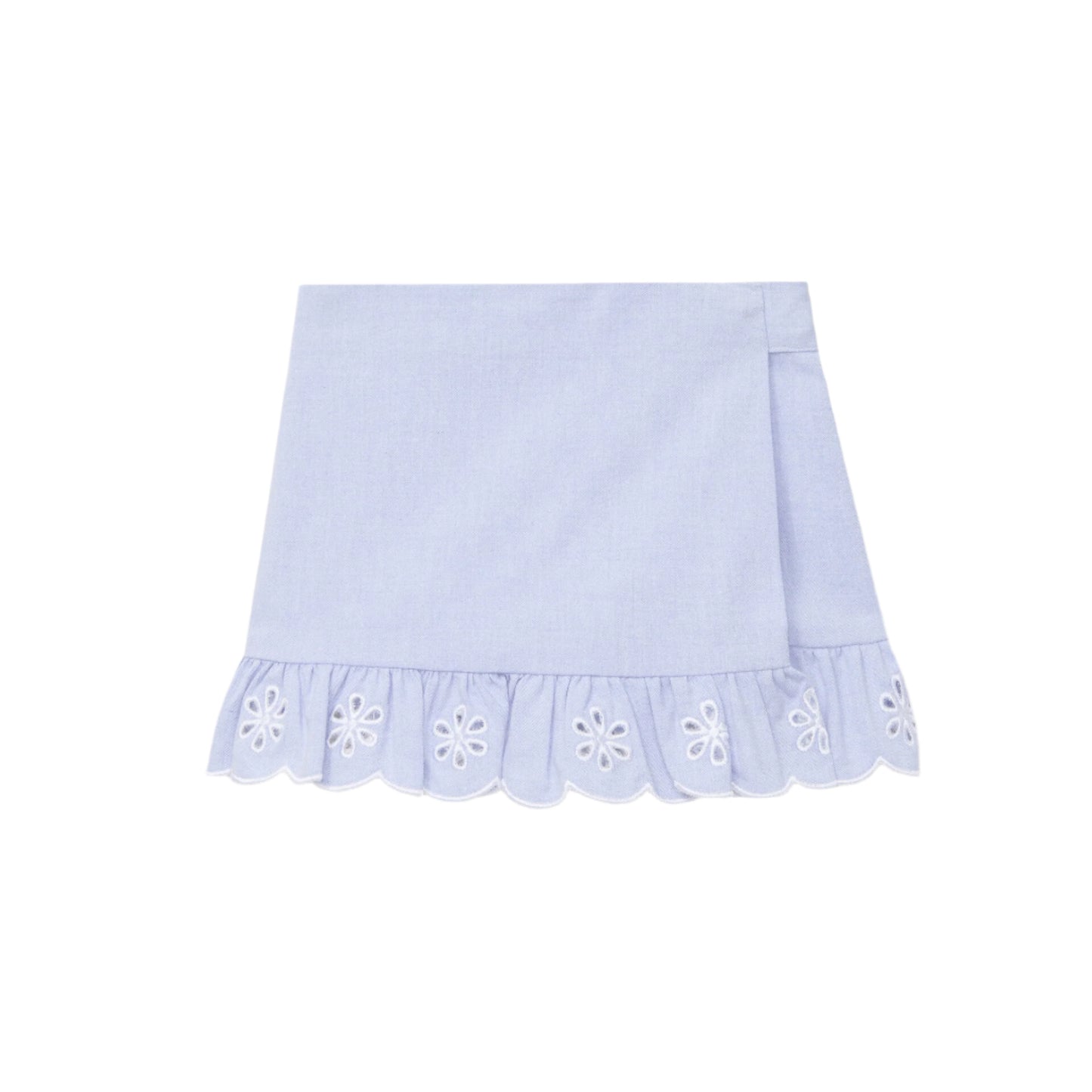 Blue Flower Stitched Skort