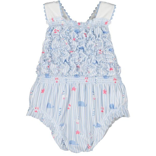Nautical Frilled Swimsuit