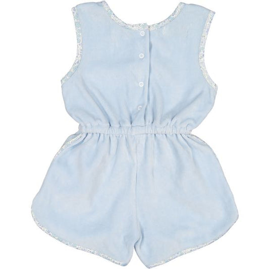 Blue Ditsy Floral Girl Cover-Up