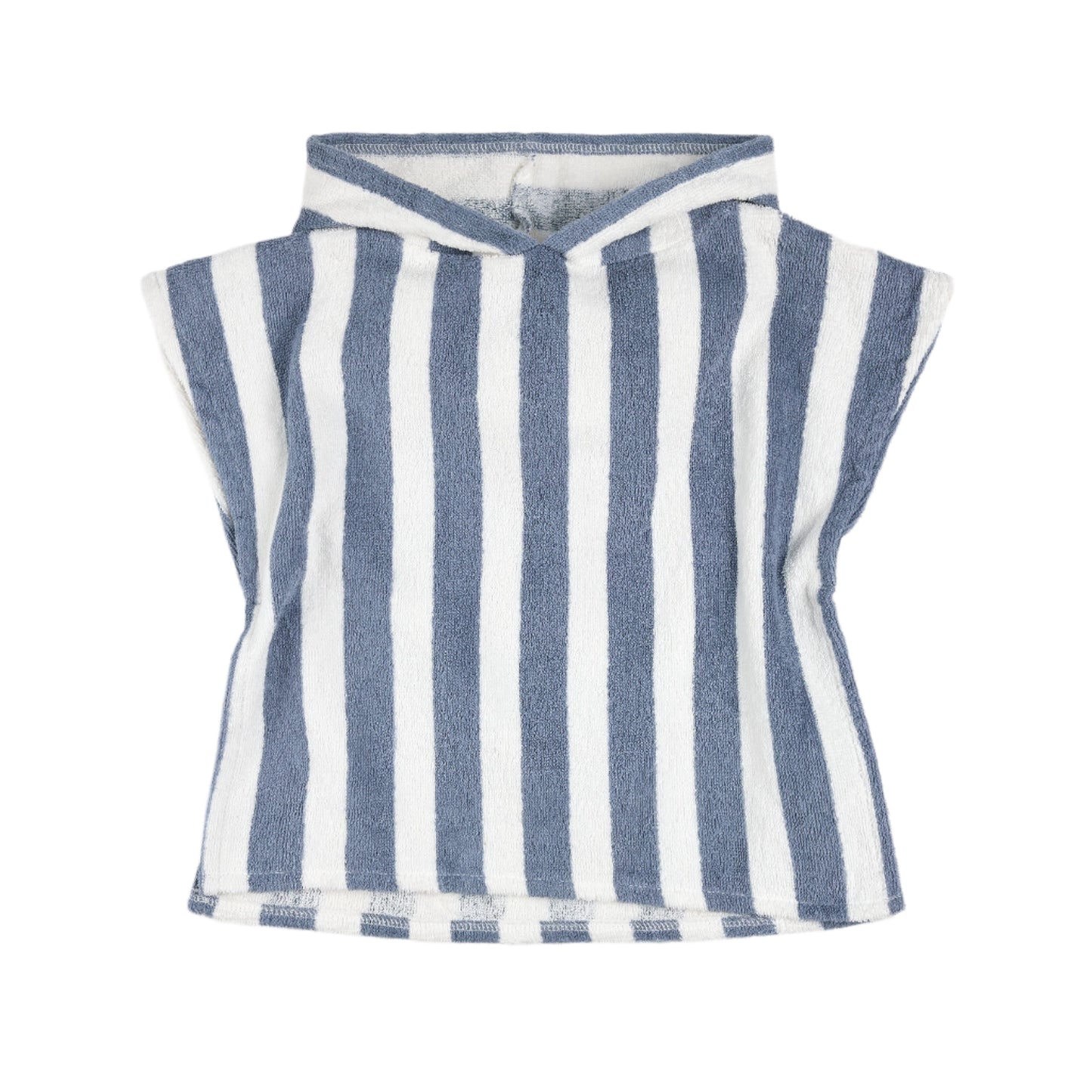 Faded Blue Striped Beach Poncho