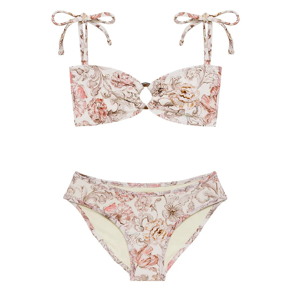 Venecia Floral Mini Tori Bandeau x Lulu Bikini Set