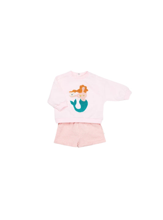 Pink Mini Striped Shorts