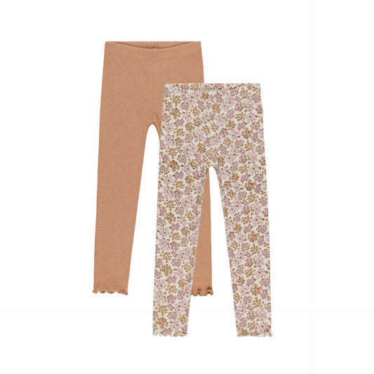 Ribbed Legging Set of 2 - Wildflower, Grapefruit