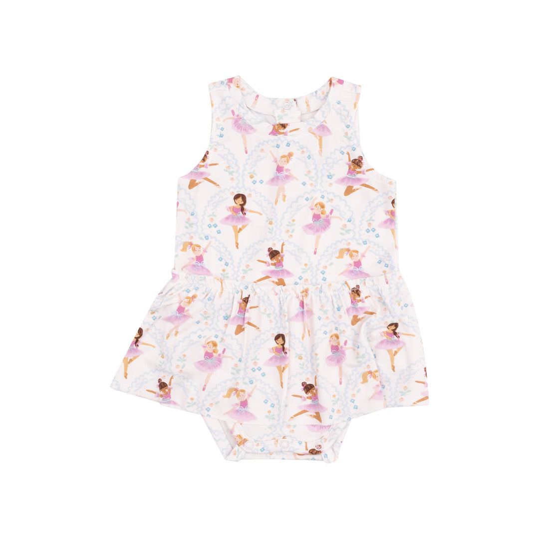 Bow Ballerinas Bodysuit With Skirt