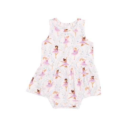 Bow Ballerinas Bodysuit With Skirt