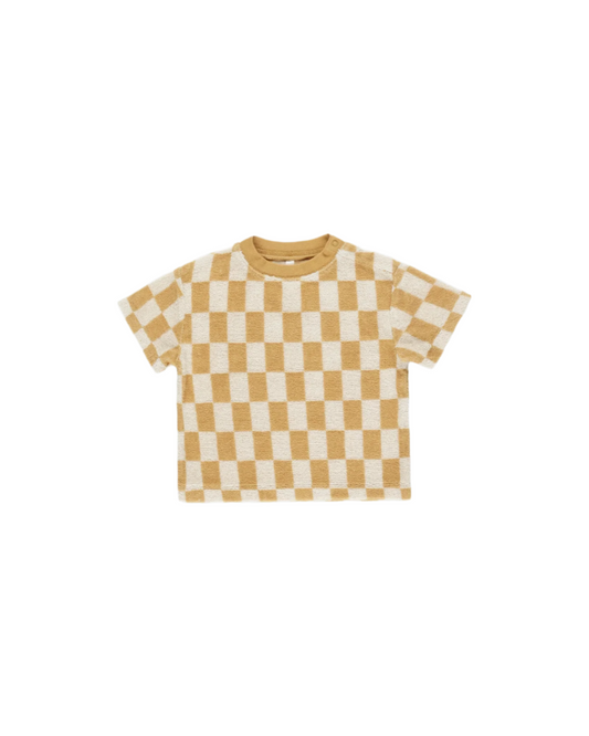 Marigold Check Relaxed Tee