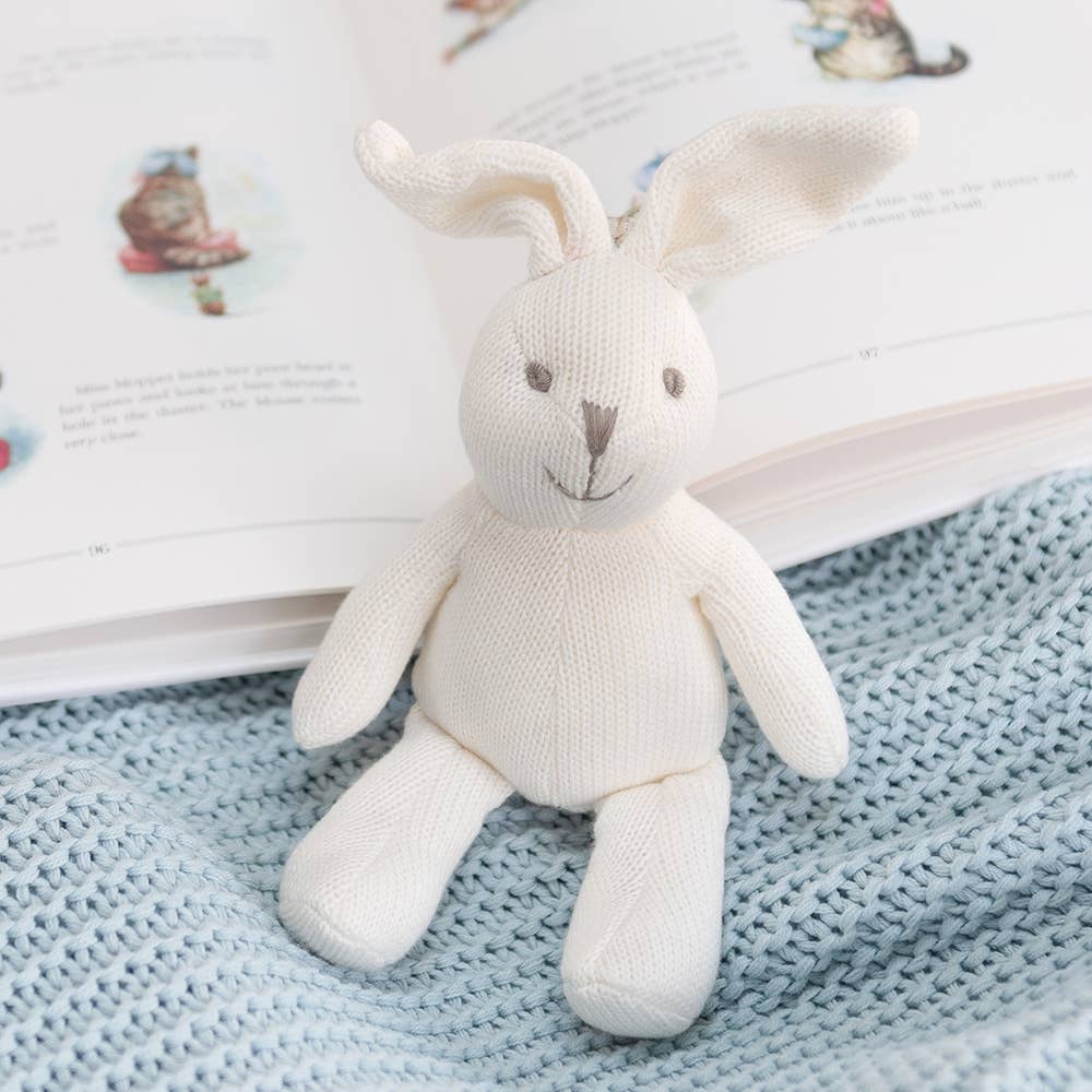 Knit Bunny Baby Rattle