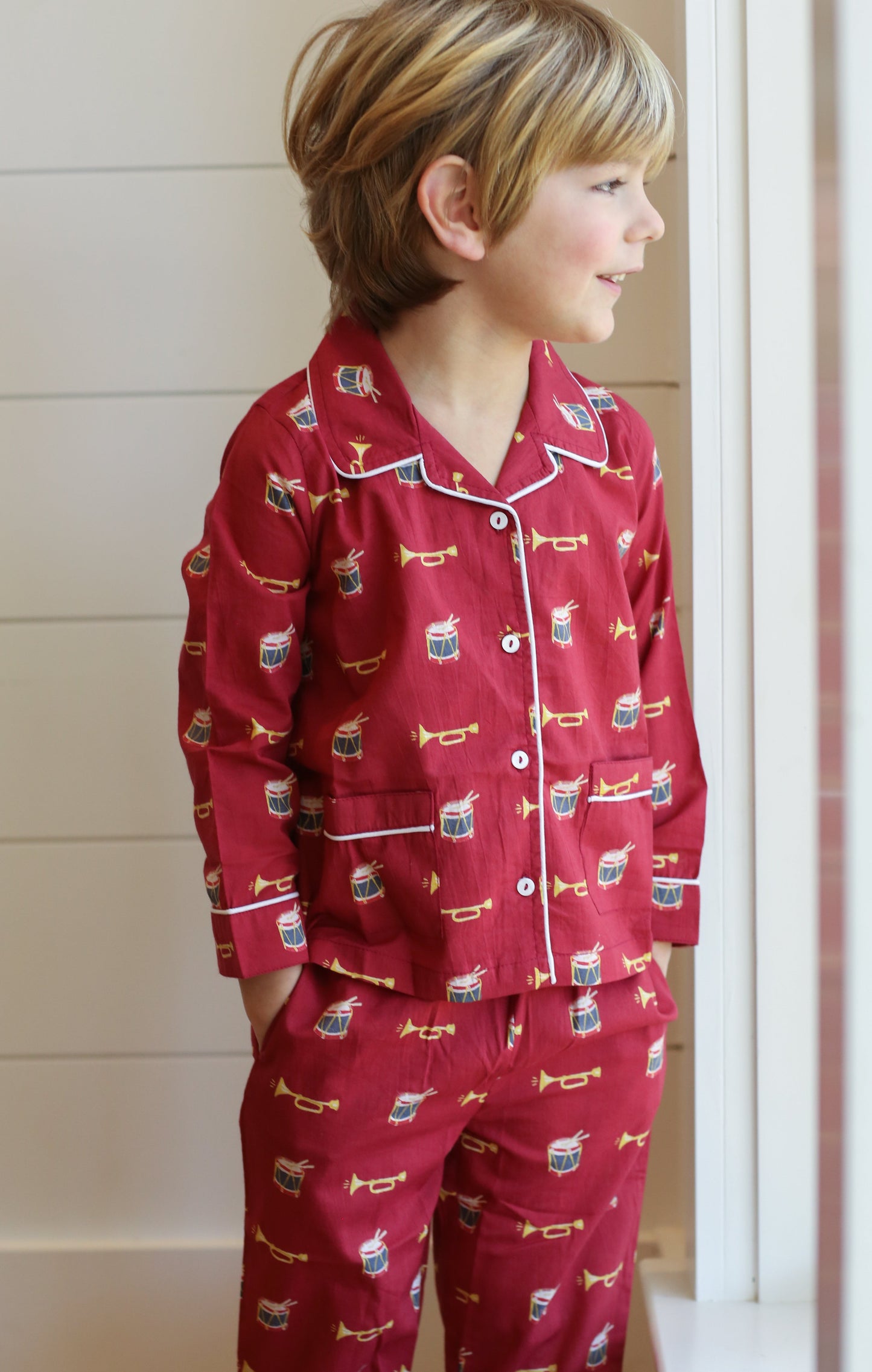 Drummer Boy Red Holiday Pajamas