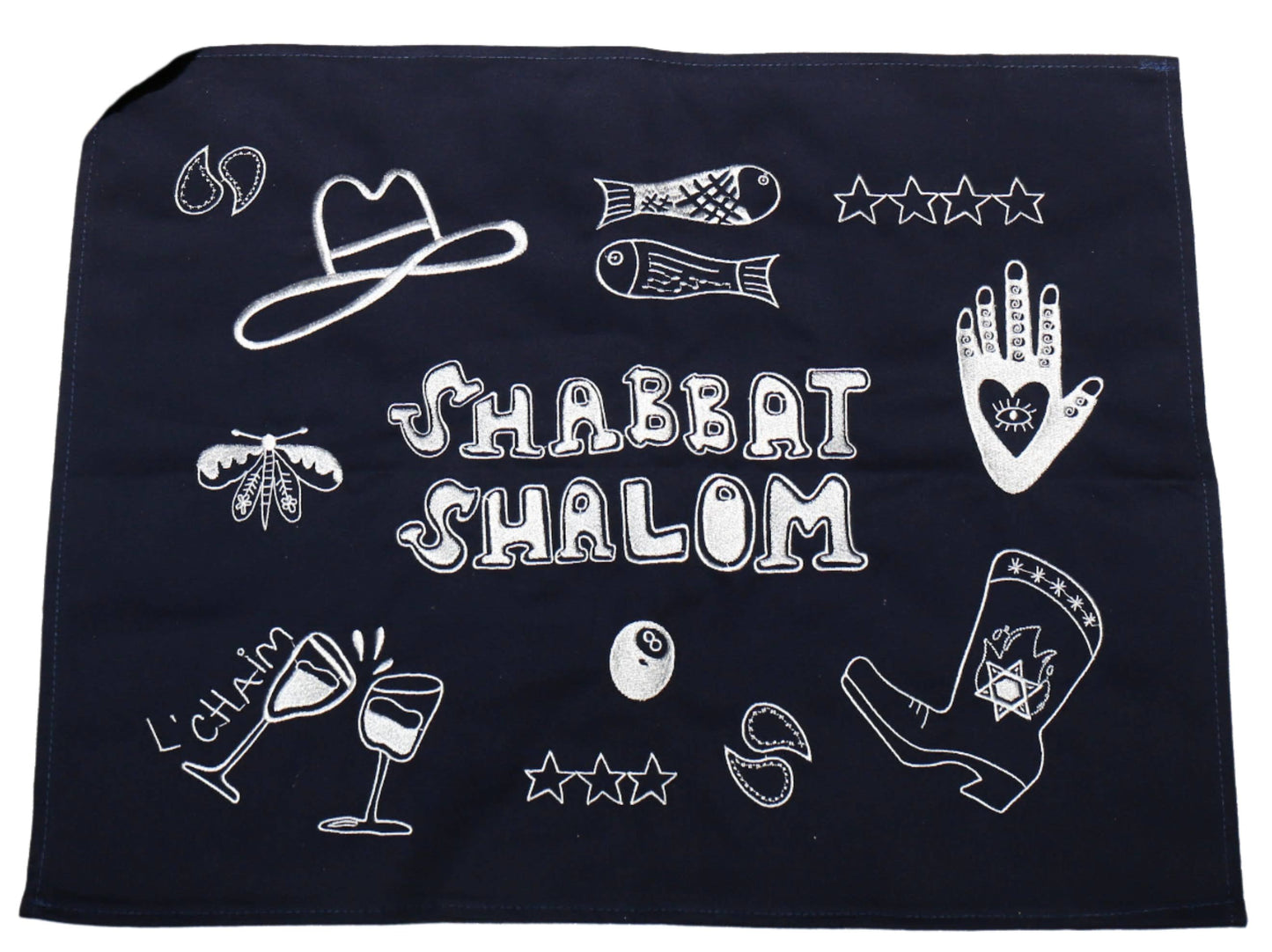 Contemporary Embroidered Challah Cover