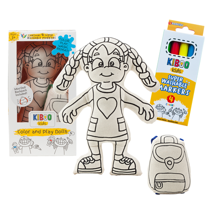 Color your Own - Doll with Braids