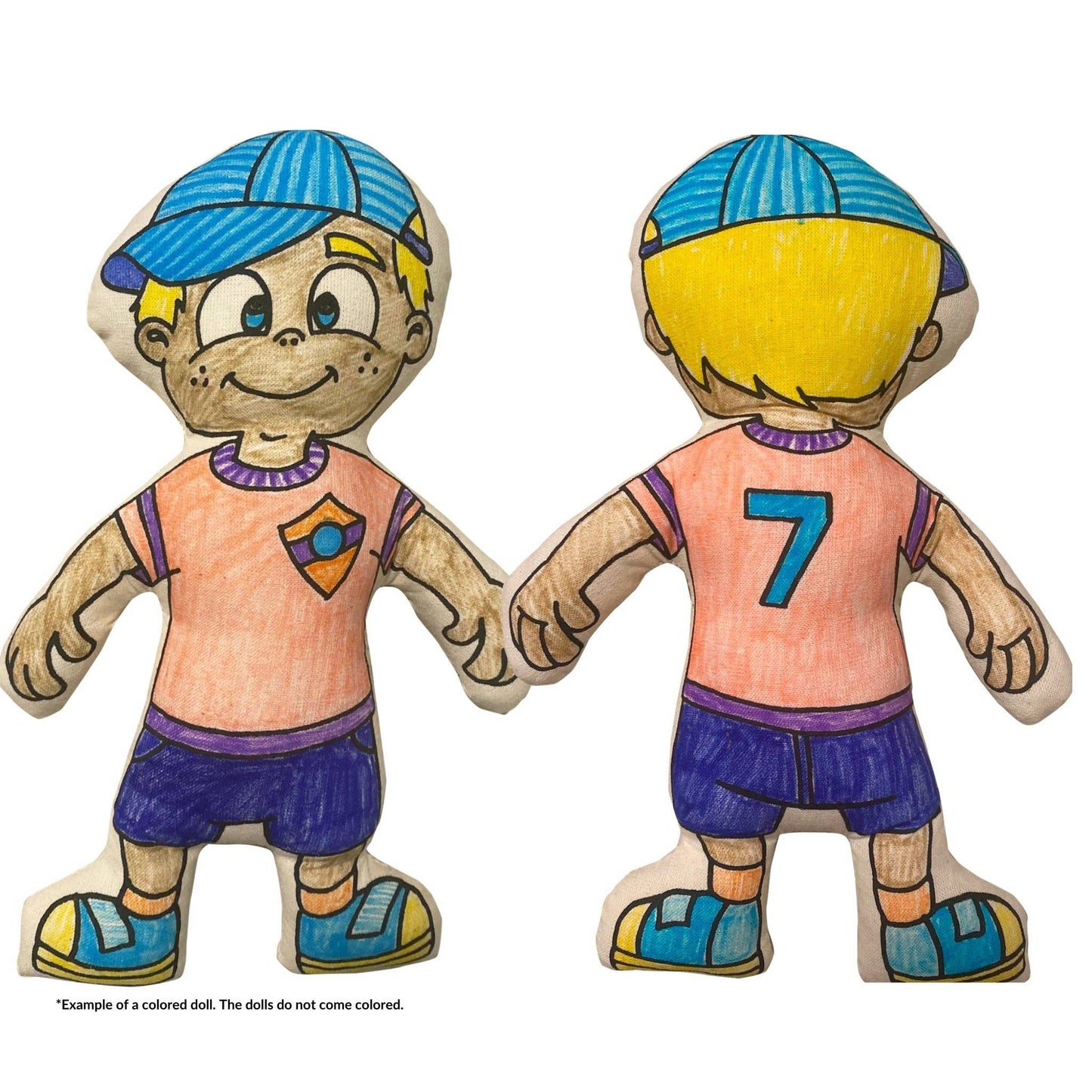 Color your Own- Boy with Cap Doll