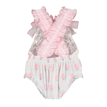 Classic Strawberries Frilled Swimsuit