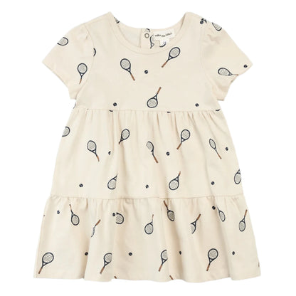 Racquet Print Jersey Dress