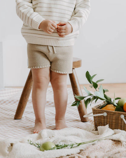 Organic Cotton Knit Shorts