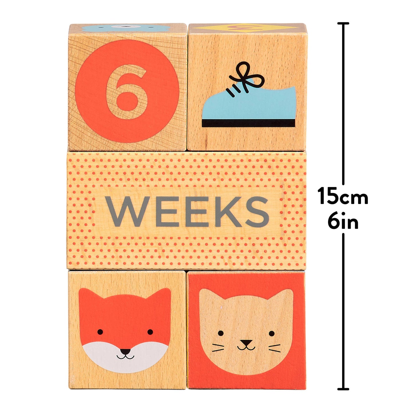 Wooden Baby Milestone Blocks