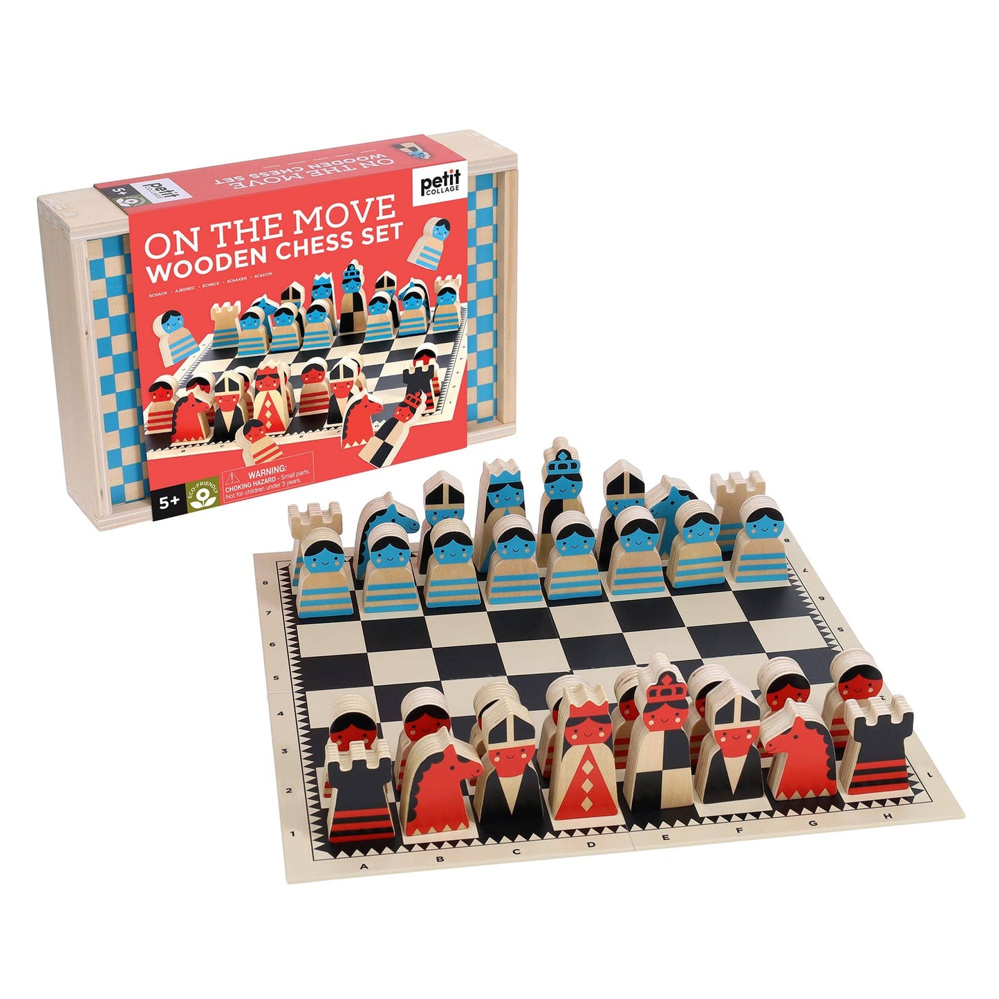 On-the-Move Wooden Chess Set