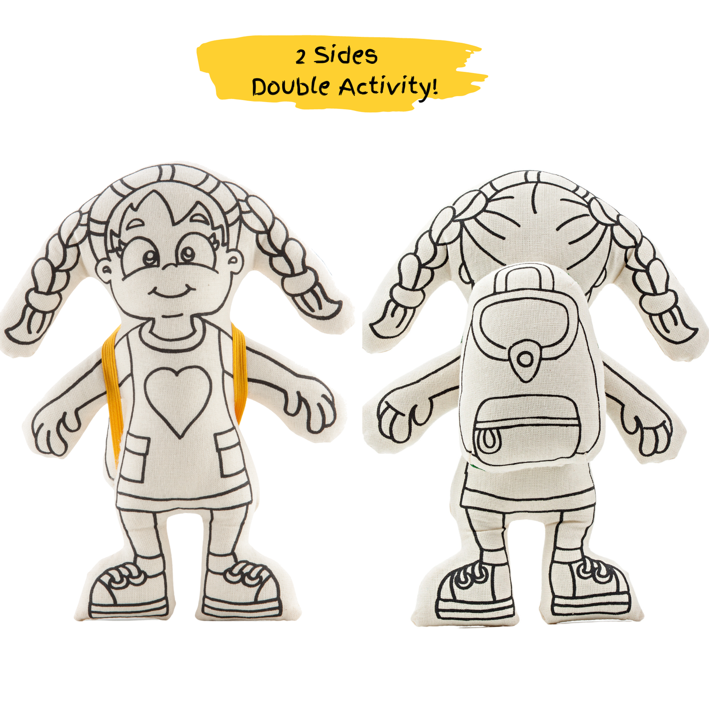 Color your Own - Doll with Braids