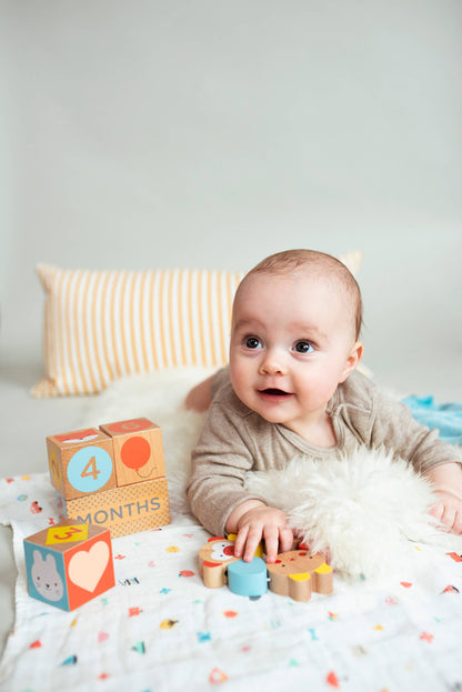 Wooden Baby Milestone Blocks