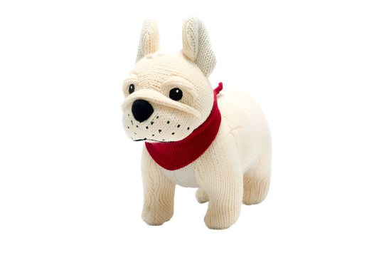 Knit French Bulldog Rattle