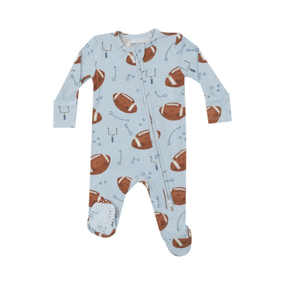 Football Blues Footie Pajama