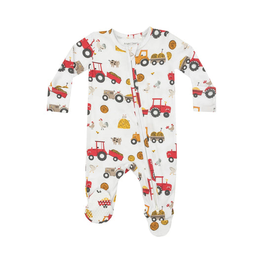 Happy Tractors Footie Pajama